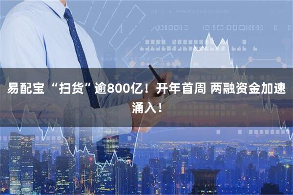易配宝 “扫货”逾800亿！开年首周 两融资金加速涌入！